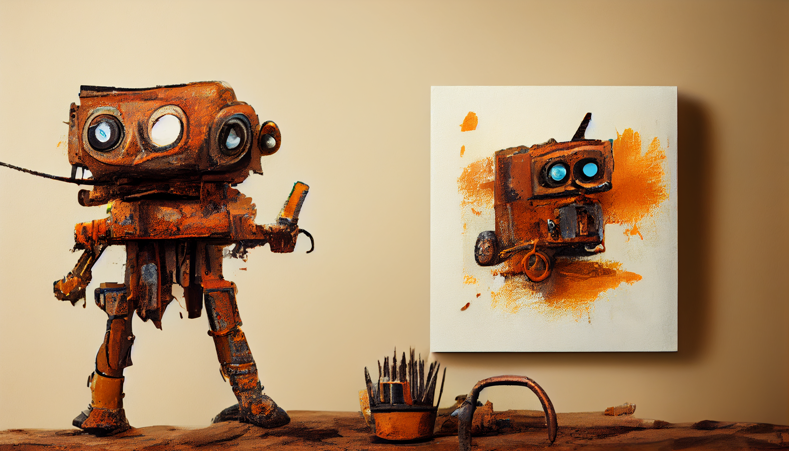 Robot Painting Itself