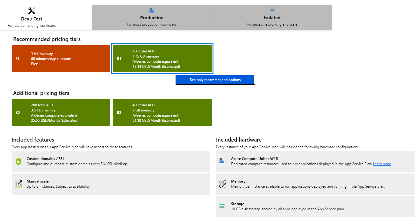 App Service Plans