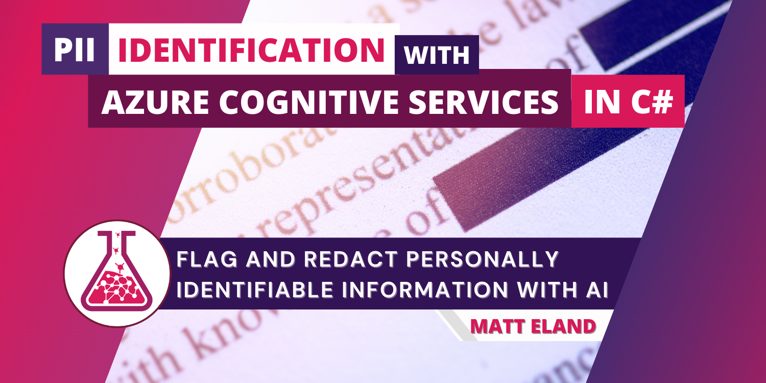 PII Identification with Azure Cognitive Services in C#