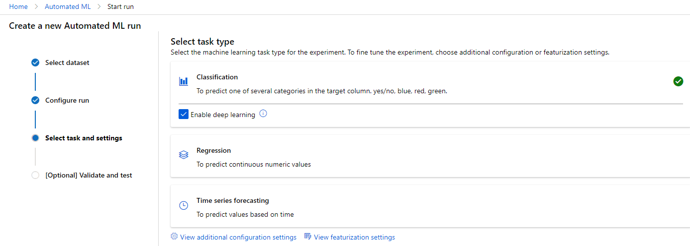 Automated ML in ML Studio