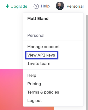 View API Keys