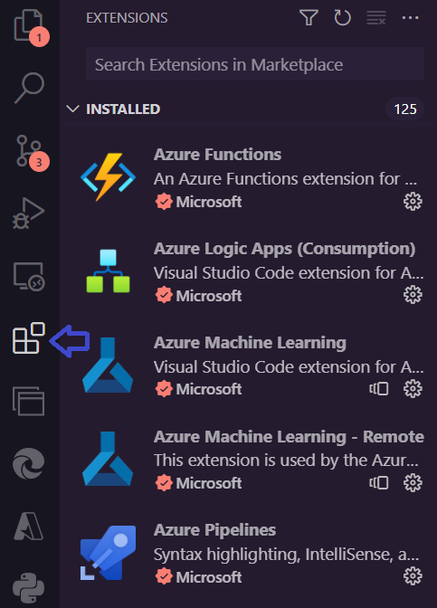 Extensions Tab